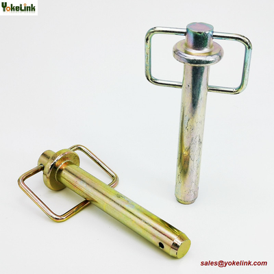 China 7/8&quot; Forged Hitch Pin with linch pin Zinc Yelow Trailer Hitch Pins supplier