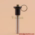 Button handle positive lock pin for fitness equipment 3/8" x 6"
