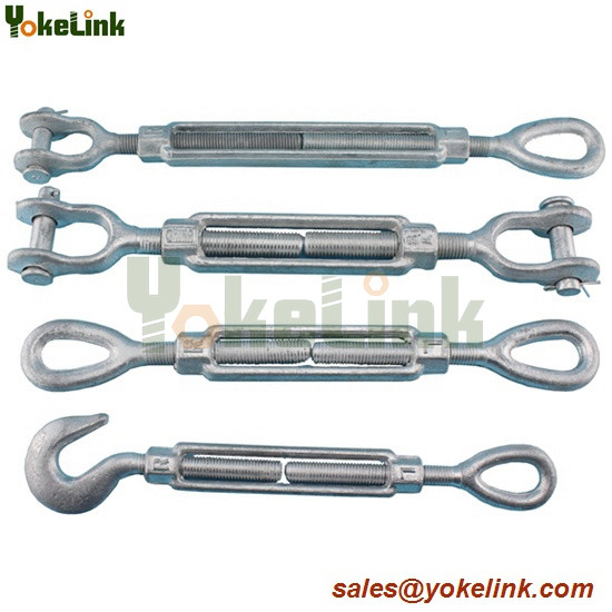 US type turnbuckle with hook and eye for pole line hardware
