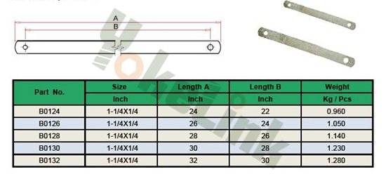 1 1/4''x1/4'' Flat crossarm brace for wood cross arm,wood cross arm