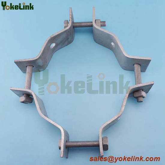 Carbon steel Type RL double offset pole band for poleline hardware