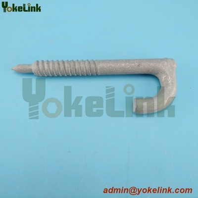 Hot Dip Galvanized Drive Hook, 7/16 in fetter thread for line hardware