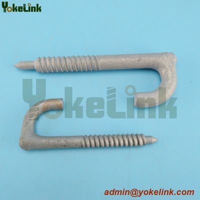 Hot Dip Galvanized Drive Hook, 7/16 in fetter thread for line hardware