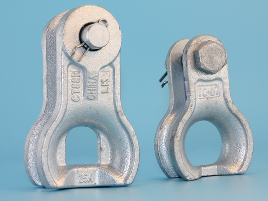 100kN Ductile Iron Casting Poleline Deadend Thimble Clevis For Overhead Line
