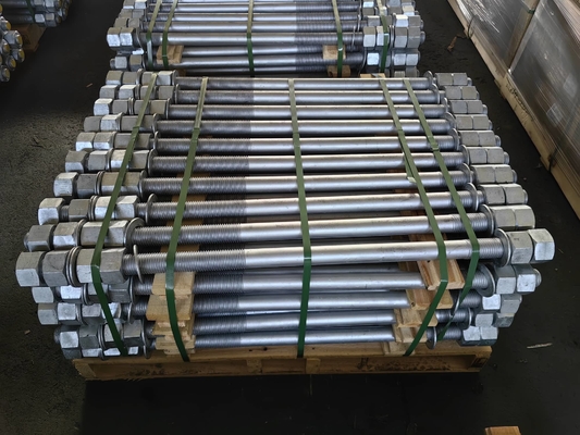 ASTM F1554 Grade 36 55 105 Structural Anchor Bolt Anchor rod with nut and washer