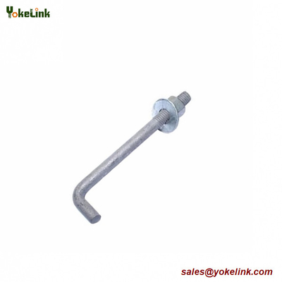 ASTM F1554 Grade 55 Bent Anchor Bolt Zinc Plating Finish For Light&Metal Poles,Buildings