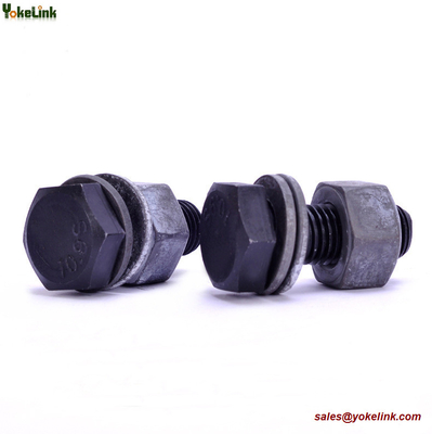 M10 En14399 Grade3 Type Black Hex Bolt with Nut Washer For Railway Wind Industry