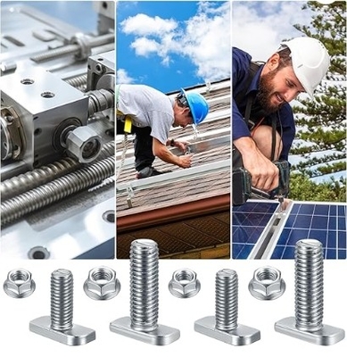 Stainless Steel 304 306 T Head Bolt T Studs For Solar Pv Pannels Mounting