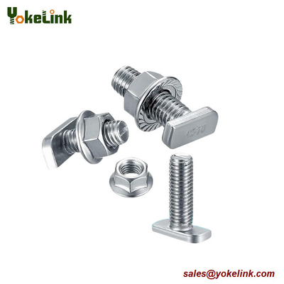 Stainless Steel 304 306 T Head Bolt T Studs For Solar Pv Pannels Mounting