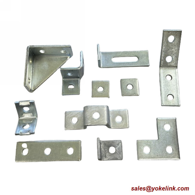 90 Degree Gusseted Fittings 4 Hole Carbon Steel Right Angle Connector Brackets for Unistrut Channels