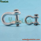 Factory price Zinc plated 5/8'' Rigging anchor shackle for towers, yokes and double arming plates.