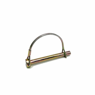 1/4"x 2" Round Wire Lock Pin Effective Length 1-3/4" Yellow Zin-plated for Trailer Truck