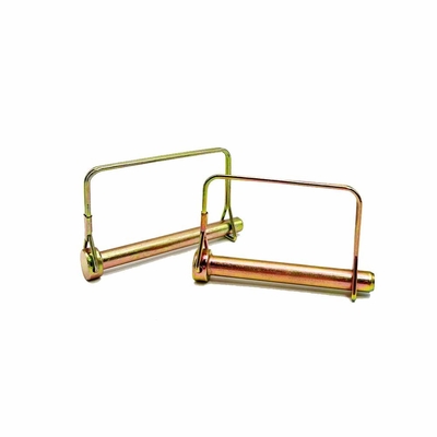 3/8" x 1-3/4" Single or double strand Square Wire Lock Pin Yellow Zin-plated for Trailer Truck