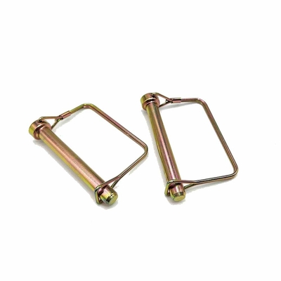 3/8" x 1-3/4" Single or double strand Square Wire Lock Pin Yellow Zin-plated for Trailer Truck