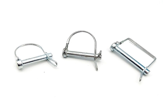 5/16" x 1-3/4" Single or Double Strand Square Wire Lock Pin White Zin-Plated for Trailer Truck