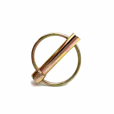 5/16"x 1 3/8" Linch Pin with Ring Yellow Zin-Plated for Trailer Truck Construction Machinery