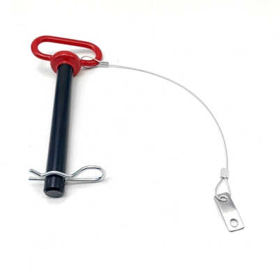 1/2" Red Head Hitch Pin with R Clip for Trailer Truck Construction Machinery
