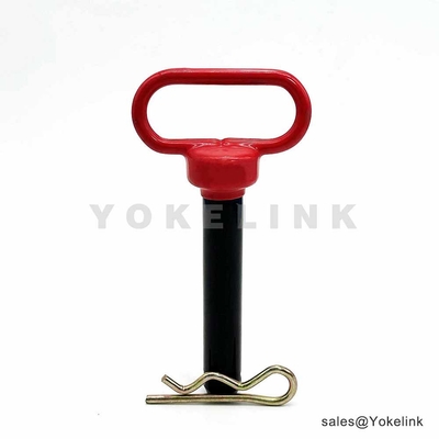 1/2" Red Head Hitch Pin with R Clip for Trailer Truck Construction Machinery