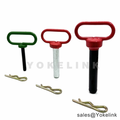 1/2" Red Head Hitch Pin with R Clip for Trailer Truck Construction Machinery