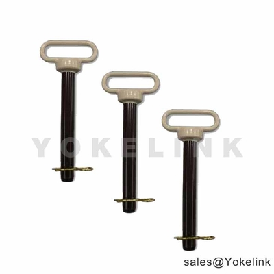 1/2" Blue/Gray Head Hitch Pin with R Clip Black Powder Coating Zinc Plated for Trailer Truck Construction Machinery