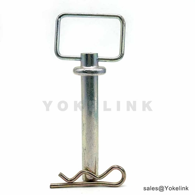 5/8" Forged Steel With Swivel Handle Zinc-Plated Hitch Pins With R Clip for Trailer Truck Construction Machinery