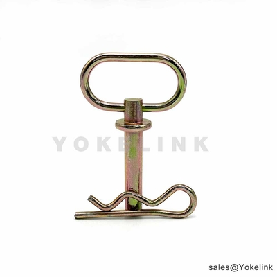 5/8" Forged Steel With Swivel Handle Zinc-Plated Hitch Pins With R Clip for Trailer Truck Construction Machinery
