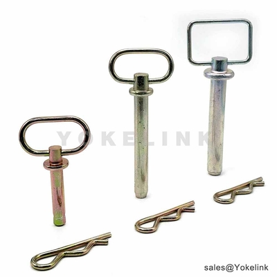 5/8" Forged Steel With Swivel Handle Zinc-Plated Hitch Pins With R Clip for Trailer Truck Construction Machinery