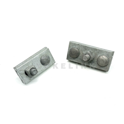 1/2"x 6" Hot Dip Galvanized steel Two Bolt Guy Wire Clamp for Pole Line Hardware