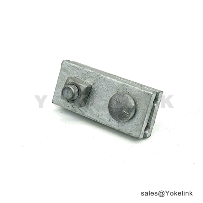 1/2"x 6" Hot Dip Galvanized steel Two Bolt Guy Wire Clamp for Pole Line Hardware