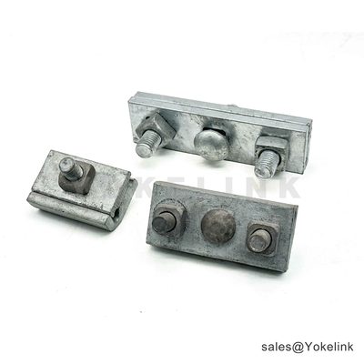 1/2"x 6" Hot Dip Galvanized steel One Bolt Guy Wire Clamp for Pole Line Hardware