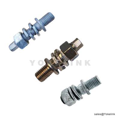 Galvanized Forged 5/8"x 7" Long Shank Line Post Studs For Wood Poles and Cross-Arms