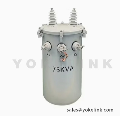 75KVA CSA C2.2-06 Single Phase Pole Mounted Transformer With Radiator for Industrial Electricity