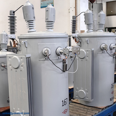75KVA CSA C2.2-06 Single Phase Pole Mounted Transformer With Radiator for Industrial Electricity