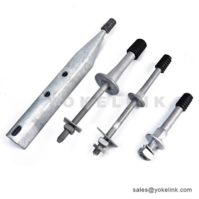 ANSI/IEEE Std C135.22. Hot DIP Galvanized Pole Top Pin with 1-3/8" Nylon Lead Head for Pole Insulator