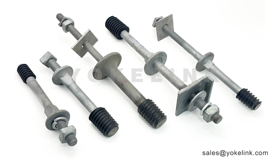 Heavy Duty Crossarm Insulator Pin With 1" Nylon Thread For Pole Line Hardware