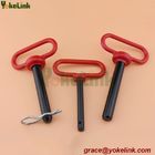 Alloy steel Plastic coated hitch pin red head 1"X7.5" for linkage