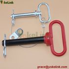 heat treated high-strength steel red handle hitch pin with R clip