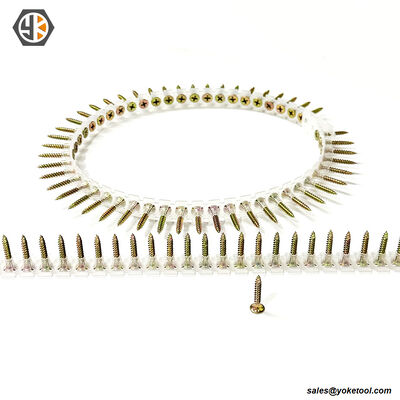 Zinc Yellow Collated Chipboard Decking Screws Collated Drywall Screws For Screw Gun