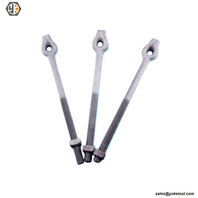 Power Utilities Rod Expanding Cross Plate Anchor, 3/4in X 9ft Twineye Anchor Rods