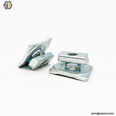 Carbon Steel Or Stainless Steel Solar Panel Mounting Spring Nut with Plastic Wing