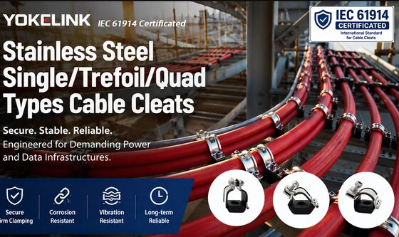 Trefoil Cable Cleats 316L Stainless Steel IEC 61914:2021 Certificated