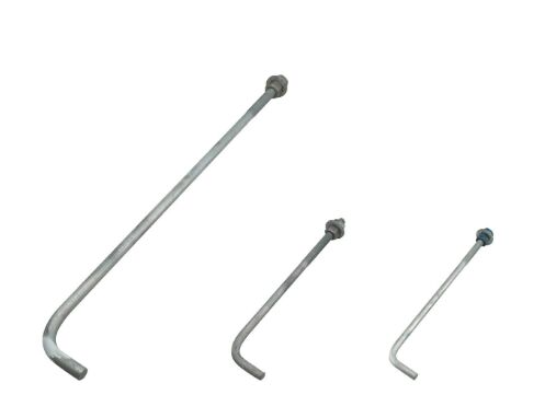 ASTM F1554 Grade55 L Anchor Rod With Nuts