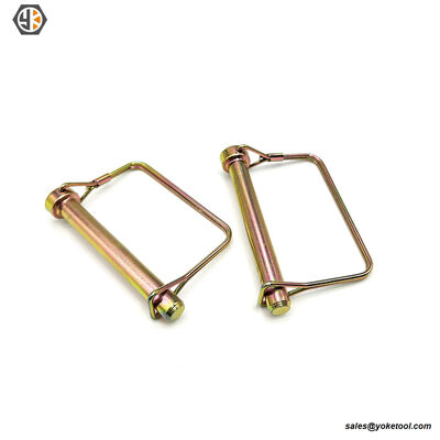 1/4" (6mm), 5/16" (8mm), 3/8"(10mm) Zinc Yellow Or Zinc Clear Safety Coupler Pin shaft lock pin for PTO