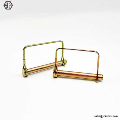 1/4" (6mm), 5/16" (8mm), 3/8"(10mm) Zinc Yellow Or Zinc Clear Safety Coupler Pin shaft lock pin for PTO