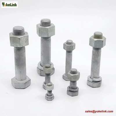 M12X1.75 ASTM F3125M Grade A325M Hot Dipped Galvanized Steel Structural Bolt w/A563 DH Nut & F436 Washer