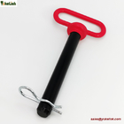 Forged Red Head Hitch Pin 7/8" with R clip for farm tractors and trailers