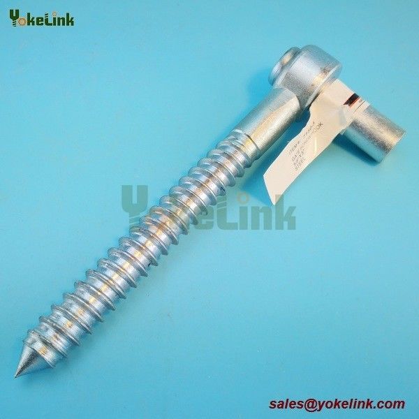 3/4" x 6" Zinc Plated Gate screw hook for mounting a gate to a wooden post