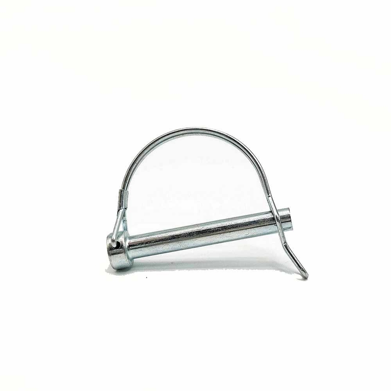 1/4"x 2" Round Wire Lock Pin Effective Length 1-3/4" white Zin-plated for Trailer Truck