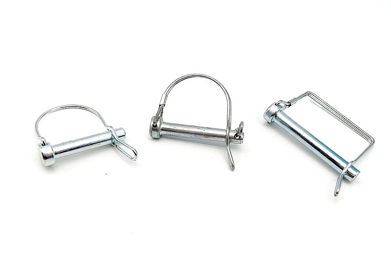 5/16" x 1-3/4" Single or Double Strand Square Wire Lock Pin White Zin-Plated for Trailer Truck