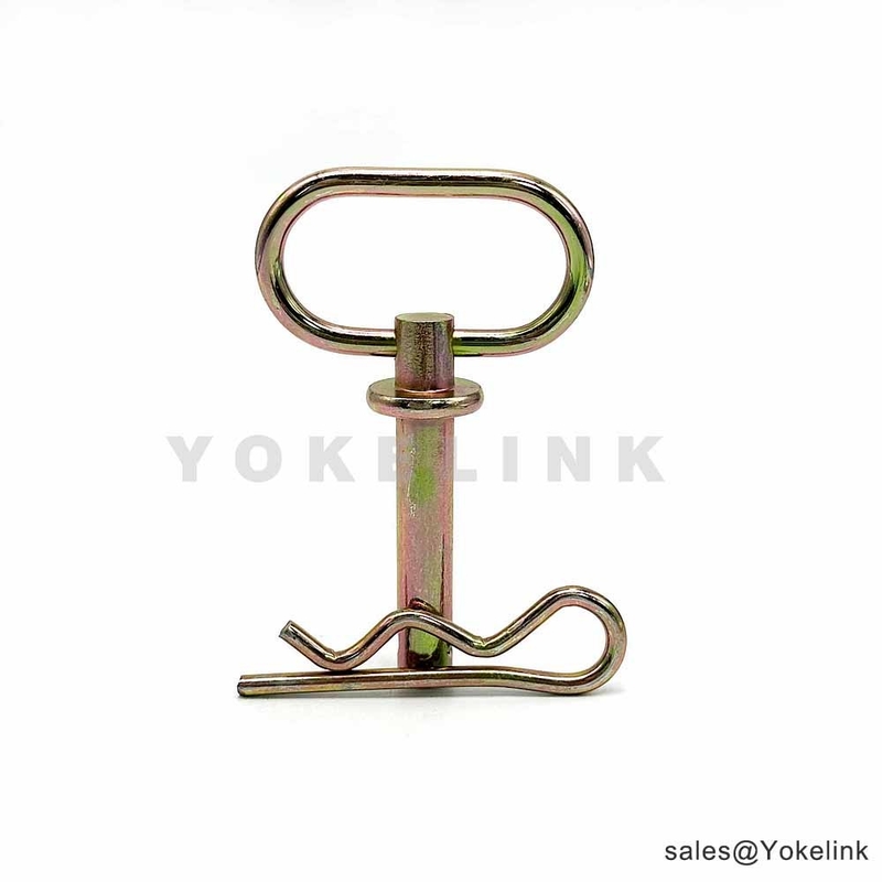 5/8" Forged Steel With Swivel Handle Zinc-Plated Hitch Pins With R Clip for Trailer Truck Construction Machinery